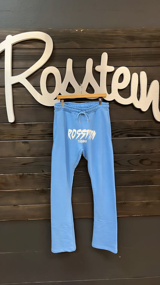 Light blue stack pants