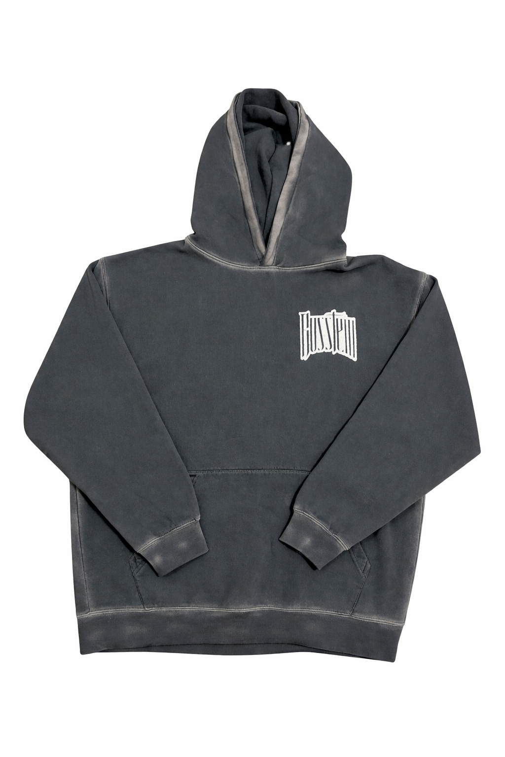 Acid trim smoke grey hoodie