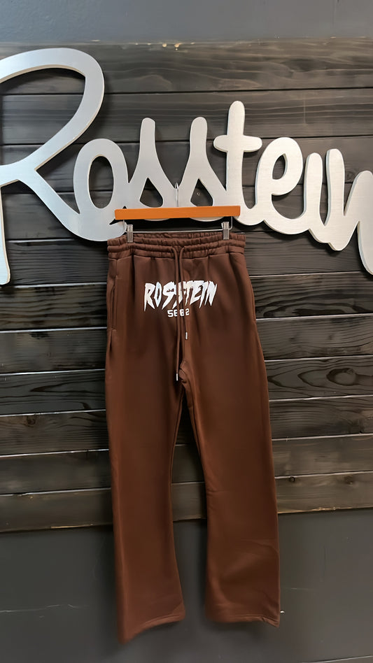 Brown stacked sweats