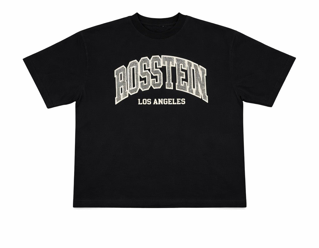 Black studded tee